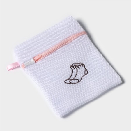 A bag for washing socks Dolyana, 17 × 20 cm, three -layer, large mesh, color mix-1