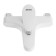 Bath mixer Zein Z3674, single-leaf, without shower set, ABS plastic, white