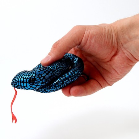 Soft toy "Snake" shiny, 10 cm, color mix-2