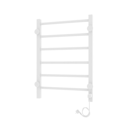 Two -heated towel rail Laris Felia CC6, 400x600 mm, 6 crossbars, left, white-15