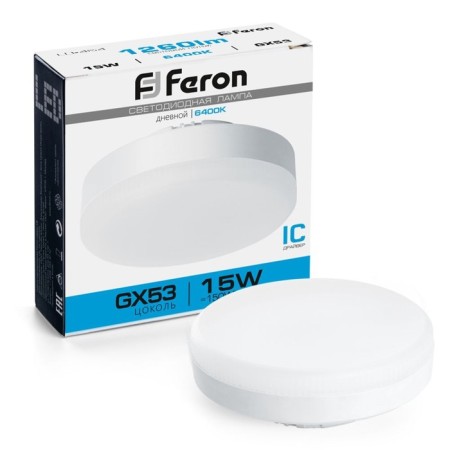 LED LED Feron, GX53, 15 W, 175-265 V, daylight