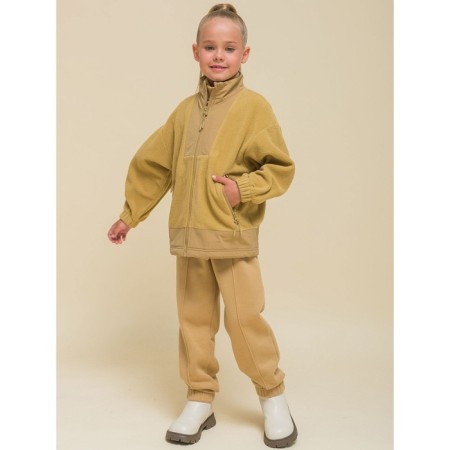 Jacket for girls, height 140 cm, beige color-10