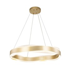 Suspension Indigo lamp, 14013/b/1p Gold. 1x128W, LED, 10240LAM, 3000-6500K, remote control, 800x800x159/1200 mm, white matte color