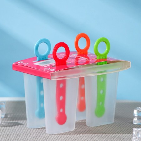 Form for ice cream shares "Simple", 12.5 × 7 × 10 cm, 4 cells, color mix-4