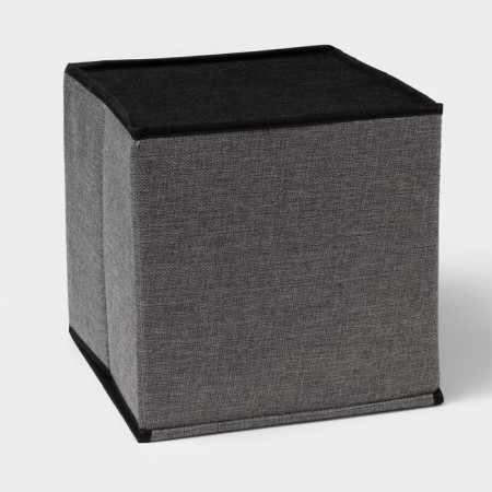 Stelly box for storage with a lid "Office", 25 × 25 × 25 cm, color gray color-4