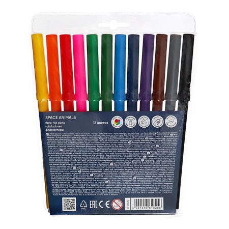 Fleeters 12 colors, Erichkrause, "Kids Space Animals" mix-5