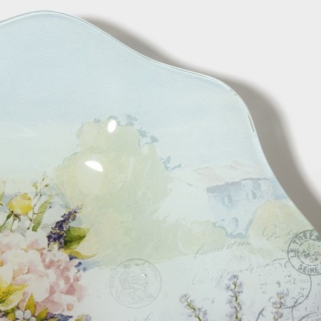 Plate Glass Dunch Dailers "Spring Romance", D = 25 cm-4