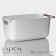 Storage container with handle LADOM "Laconism", 39.5 × 22.5 × 17 cm, white color