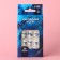 Fluid hardware, 24 pcs, adhesive plates, square shape, white/turquoise color