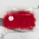 Braid with feathers Marabu, 8-10 cm, 5 ± 0.5 m, red color