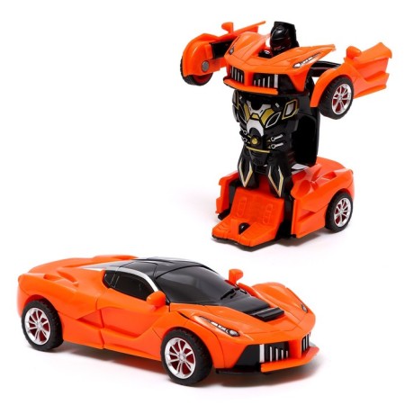 Inertial “sports car” robot, transforms in a collision, mixing color-1