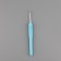 Knitting hook, with a plastic handle, d = 2.5 mm, 14 cm, blue color