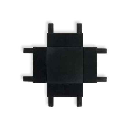 Four -sided connector for the Elektrostandard, Flat Magnetic overhead busbar, 6x26x26 mm, black color black-2