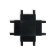 Four -sided connector for the Elektrostandard, Flat Magnetic overhead busbar, 6x26x26 mm, black color black