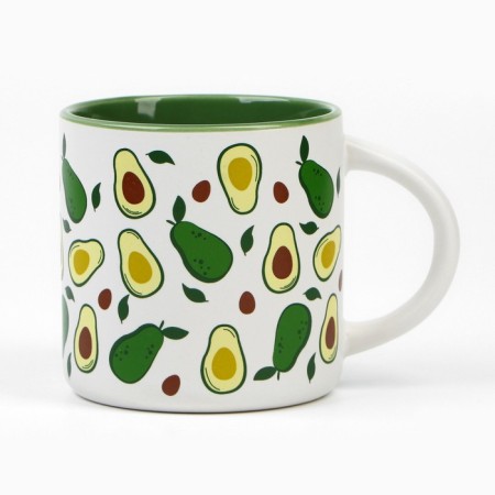 Ceramic mug "avocado", 380 ml, white color-2