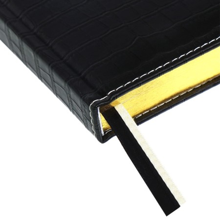 Dated diary 2024 A5 176 sheets, Devente.wild, Firmly covered with artificial leather, gold cut, lies, cream block 70 g/m2, black-4