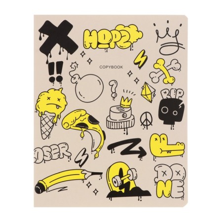 Notebook of 40 sheets in the BG Crazy Art line, covered Cardboard, VD-LK, OFSET block 90%, mix-2