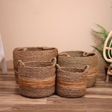 Wicker baskets (set 4 pcs) 50.45.40 and 35 cm