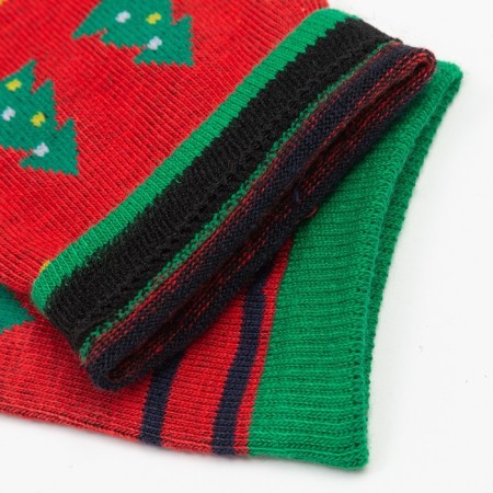 Women's socks "deer", red color, size 23-25-3