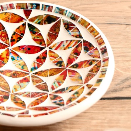 Decorative plate 20x20x5 cm, ceramics-1