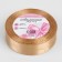 Satin tape with embossing "Smooth lines", 25 mm × 18 ± 1 m, ocher/gold No. 155
