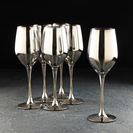 Set of glass glasses for the wine "Selest", 270 ml, 6 pcs