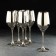 Set of glass glasses for the wine "Selest", 270 ml, 6 pcs