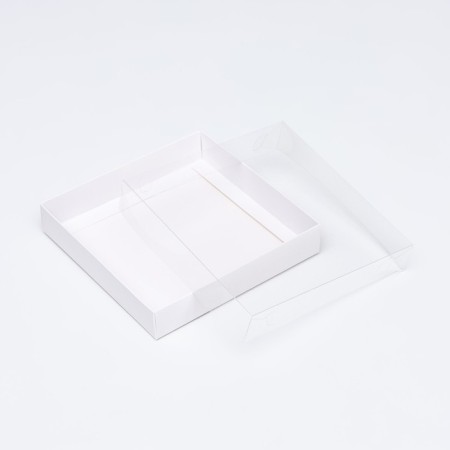 Box the team, white with PVC lid, 16 x 16 x 3 cm-3