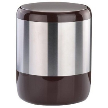 Garbage bucket with a round lid 3 l, brown color