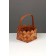 Set 2 pcs of wicker baskets, 20 x 20 x 12, 16 x 16 x 10 cm, handle h = 15 cm,