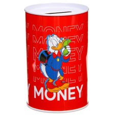 Metal piggy bank, 6.5 cm x 6.5 cm x 12 cm 