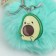 Fluffy keychain, children's “avocadic fluff”, 9 x 10 cm