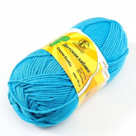 Yarn "Children's Fun" 20% microfiber, 80% acrylic 140m/50g (024 turquoise)-6