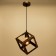 Bayerlux suspension lamp Bayerlux "Cube" 1x40W E27 black and gold 16x16x16-116 cm