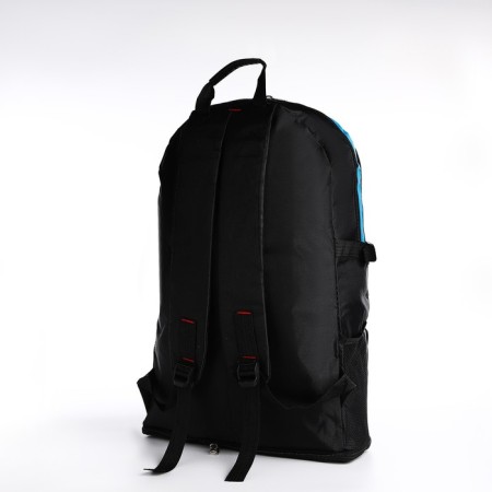 Tourist backpack 35 liters, with an increase, lightning department, 5 outer pockets, blue color-4