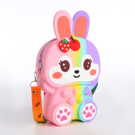 Bag's bag with lightning, pink/blue/lilac color