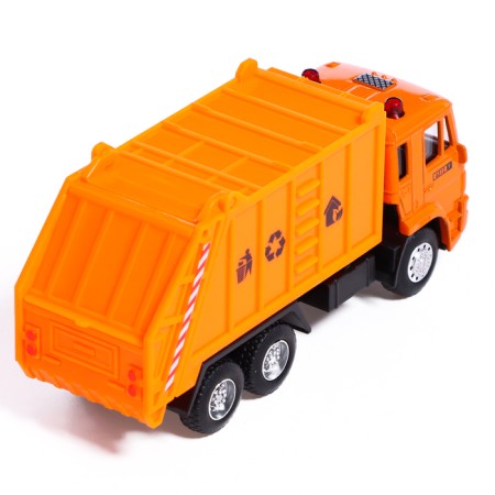 Metal truck "KAMAZ. Garbage truck ", 1:54, inertial, orange color-2