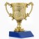 Cup 058, award figure, gold, plastic stand, 12.2 x 10.3 x 6.5 cm.