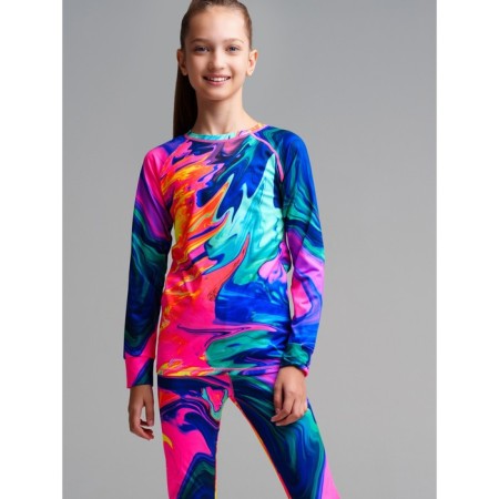 Thermal complex for girls: trousers, sweatshirt, height 140 cm-2