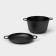 Cast iron pan Wild Kitchen, 6 liters, with a lid-skid, a shoulder blade and a sponge in the kit