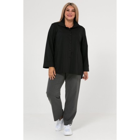 Female shirt, size 54, black color-1