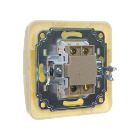 Luazon Lighting "Orion" switch, 10 A, 2 keys, hidden, beige-2
