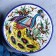 Plate of the Rishtan ceramics "Bird Bird", Mix, Deep, 20 cm