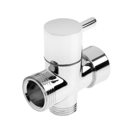 Zein Z744 divertress, for the mixer, brass body, with a round nut, color chromium-1