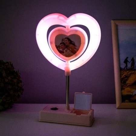 Night -hearteous "Heart" with a photo frame LED USB AKB MICS 7x15.5x30 cm Risalux-4