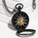 Pocket clock "Skeleton" mechanical, 5.5 x 4.5 cm, D dial-4 cm