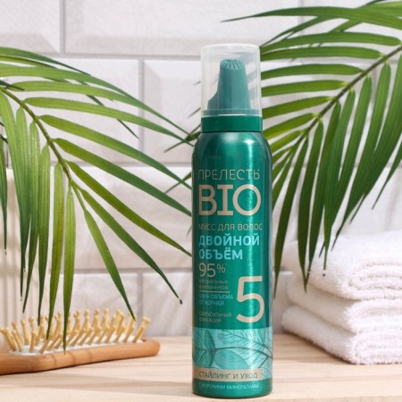 Mousse for hair lovely BIO "Double Volume", superpower fixation, 160 ml