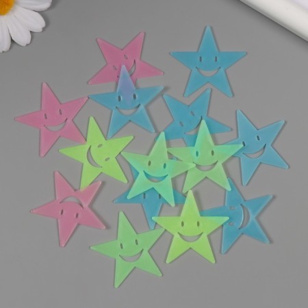 Sticker phosphorus plastic "Smail Star" set of 15 pcs 17x12 cm-3