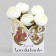 Carriage for flowers embossing white, moisture -resistant, 21.5x19cm 350g