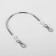 Pen for the “semicircle” bag, metal, with carbines, 12 × 9 cm, silver color